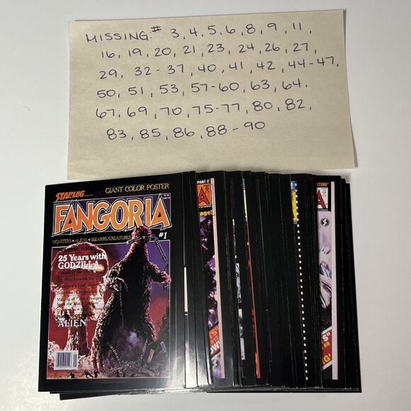 1992 Fangoria Horror Collector Cards Incomplete Set, Spares Comic Images USA - Picture 2 of 3